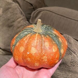 Small decorative pumpkin 4”x3.5” Fall